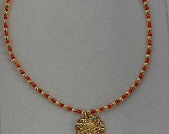 Kralenketting met hanger Leeuw sterrenbeeld