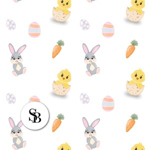 Easter Seamless Pattern - Watercolour, repeating file, personal and commercial use