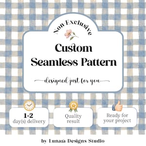 Non Exclusive Custom Seamless Pattern Design | Commercial Use | Custom Fabric & Textile Print | Digital Paper PNG | High Resolution 300 DPI