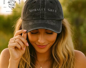 Morally Grey Is My Favorite Color Hat | Vintage Twill Dad Cap, Romantasy Reader Embroidery