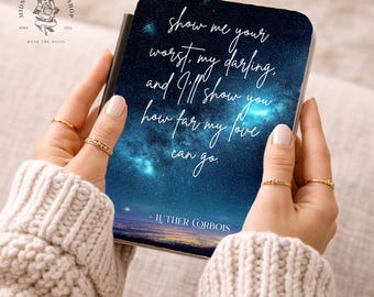 公式ライセンス取得済みルーサー・コルボワ Kindleケース、Show Me Your Worst Quote、ペン・コール表紙、Kindred's Curse Saga、Spark of the Everflame ギフト