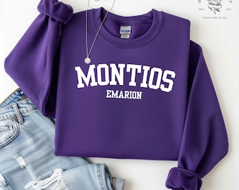 Officially Licensed Montios Emarion Embroidered Crewneck Sweatshirt | Collegiate Style | Spark of the Everflame by Penn Cole Merch