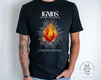 Officially Licensed Realm of Ignios T-Shirt | Spark of the Everflame by Penn Cole Merch