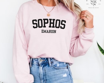 Officially Licensed Sophos Emarion Embroidered Crewneck Sweatshirt | Collegiate Style | Spark of the Everflame by Penn Cole Merch