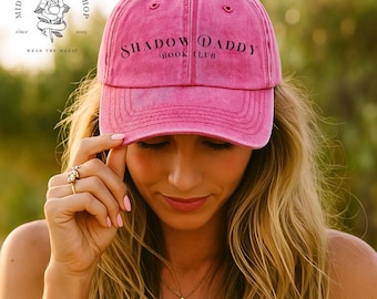Shadow Daddy Book Club Hat | Romantasy Reader Embroidery, Aesthetic Vintage Twill Dad Cap
