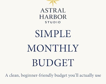 Simple Monthly Budget Spreadsheet | Beginner-Friendly Budget Planner | Clean Google Sheets & Excel Budget Template