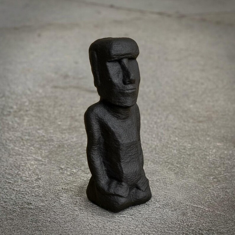 Moai Bust Garden Statue Easter Island Head Stone Effect Figurine ...