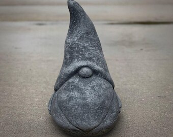 Modern Gnome Statue Concrete Look Minimalist Gnome Garden Sculpture Fairy Garden Contemporary Outdoor Patio Yard Decor Gnome Lover Gift