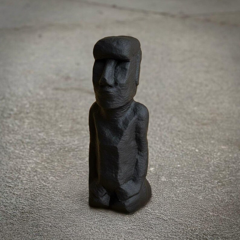 Moai Bust Garden Statue Easter Island Head Stone Effect Figurine ...