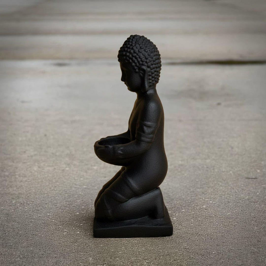 Stone Look Buddha Garden Statue Zen Spiritual Sculpture Outdoor Patio ...