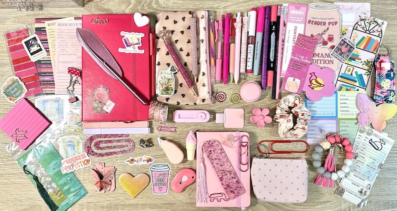 Pacchetto Pink Vibes Bookish, per amanti dei libri, diari immagine 9