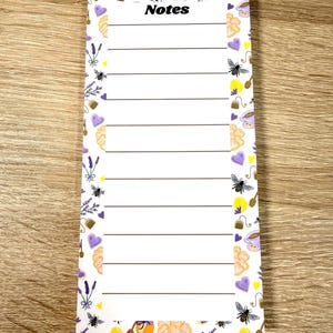 Lavender Honey Tea Notepad 5x7 or 3.5x7