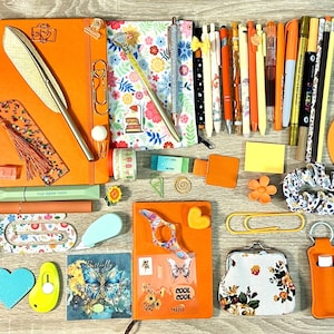 Paquete temático "Ambiente Naranja", ideal para amantes de los libros y diarios.