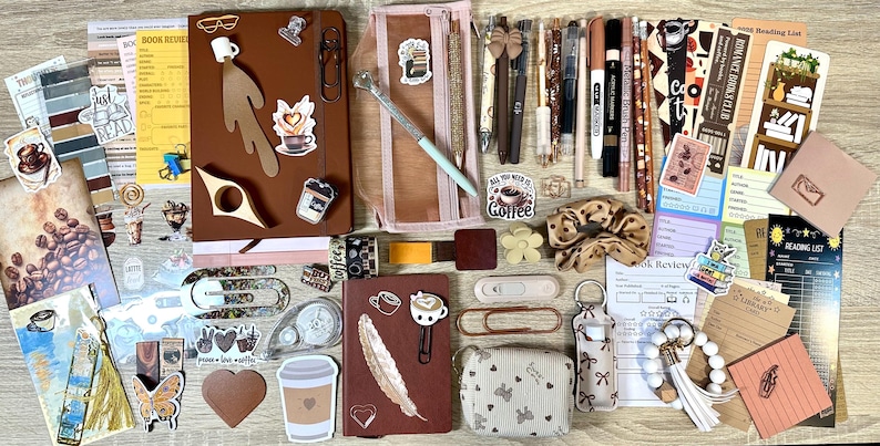 Coffee themed Bookish bundle, book lovers, Journals image 6