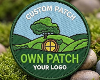 Custom Nature Embroidered Patch, Homestead Badge, Gardening Outdoor Patch, Personalized Shape (Iron On, Sew On, Hook & Loop)