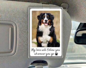 Clip personalizado para visera de coche con foto de perro, recuerdo para mascotas fallecidas, regalos para quienes han perdido a su perro, regalos para dueños de mascotas, regalo para papá, mamá y perro, regalo para amantes de las mascotas