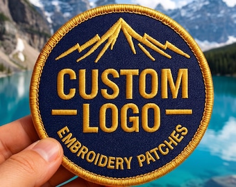 Custom Embroidered Patch | Personalized Logo Patches | Sew on, Iron on, Hook & Loop