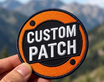 Custom Embroidered Team Logo Uniform Patch, Business Badge, Text, Personalized Shape (Iron On, Sew On, Hook & Loop)