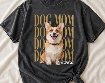 Personalized Pet Portrait Shirt, Custom Photo Dog T-Shirt, Dog Cat Lover Gifts