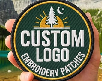 Custom Embroidered Business Logo Patch, Uniform Patch, Text, Photo Personalized Shape (Iron On, Sew On, Hook & Loop)