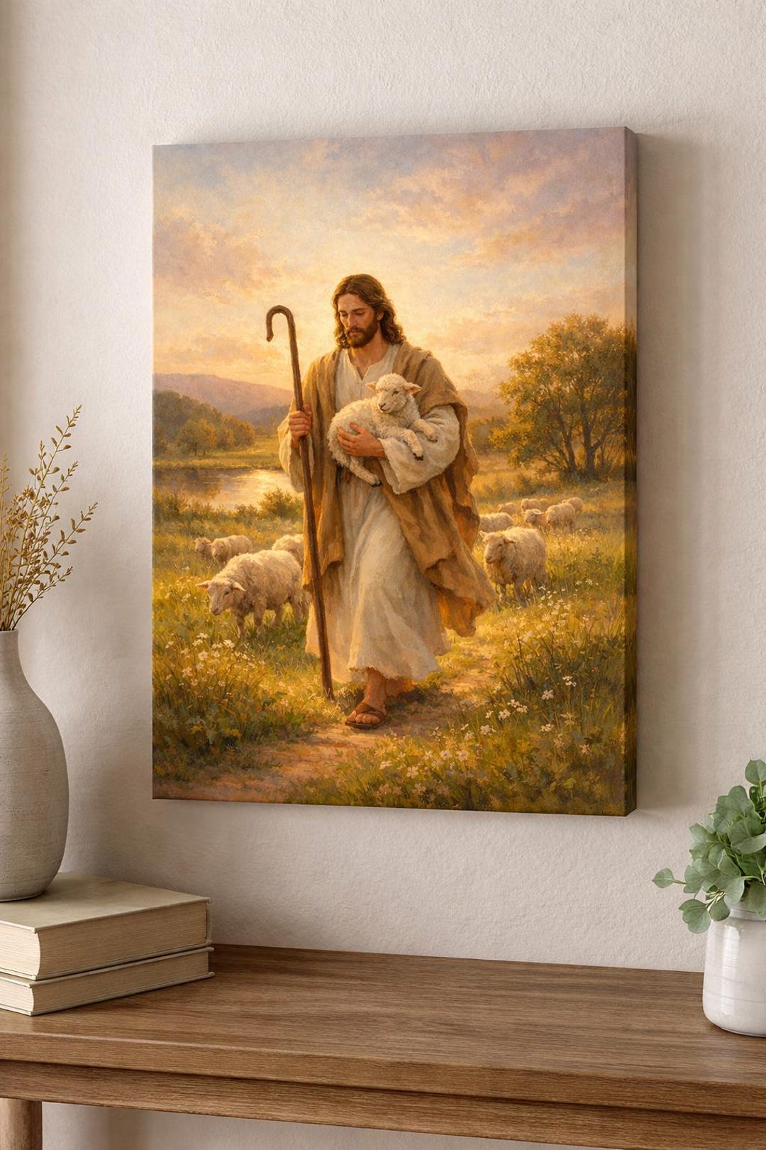 Jesus the Good Shepherd, Christian Art, Faith Base Decor - Etsy