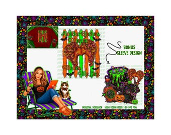 Póster neón de HP Sanderson con diseño de funda adicional (PNG de alta resolución)