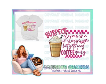 El sospechoso afirma que siempre estuvo en bancarrota, contorno de purpurina de café (PNG de alta resolución)