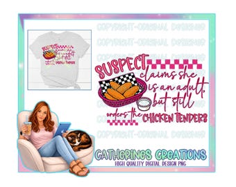 El sospechoso afirma ser adulto, Nuggets de pollo - Contorno brillante (PNG de alta resolución)
