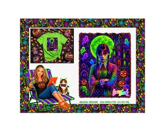 Póster de Lisa Frank para el Miércoles Neón (PNG de alta resolución)