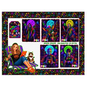 Neon Horror Icons Bundle (högupplöst PNG)