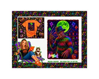 Póster de Neon Nightmare de Lisa Frank (PNG de alta resolución)