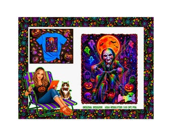 Póster de Lisa Frank con diseño de rompecabezas neón (PNG de alta resolución)