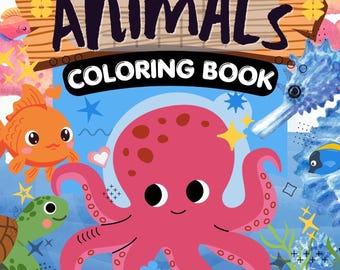 All Sea Animals Coloring Book For Kids Ages 3-8 | Ocean Activity Pages For Children