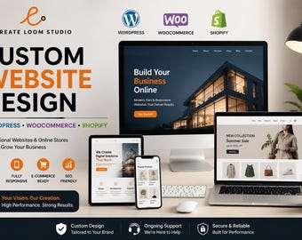 Custom Shopify WordPress WooCommerce Website Design | E-commerce Solution For Businesses (USA)