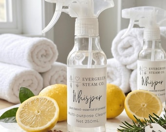 Multi-Purpose Cleaner Essential oil Powered | Clove Cinnamon Orange Eucalyptus | Whisper, Natural, Refillable