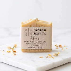 Conditioning Cleansing Botanical Body Bar | Plant-Based Jasmine Grapefruit | Essential Oil | Vegan