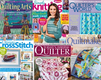 20 Quilting, Knitting & Cross Stitch Magazines Bundle 2026 February PDF Digital Download