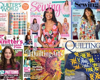 20 Quilting, Knitting & Crochet Magazines Bundle February 2026 PDF Digital Download