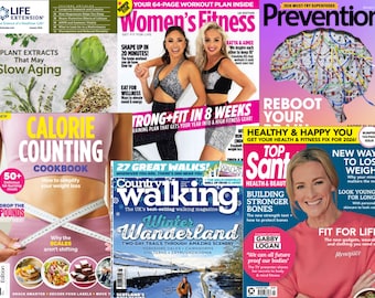 20 Health & Fitness Magazines Bundle January 2026 PDF Digital Download