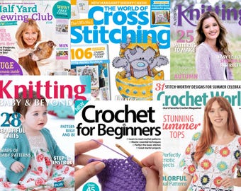 Knitting & Crochet Magazine Bundle 2026 | Sewing, Quilting, Cross Stitch, Craft Magazines PDF Instant Download