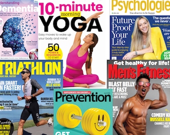 Health & Fitness Magazine Bundle 2026 | Yoga, Running, Mental Health, Nutrition, Wellness PDF Instant Download