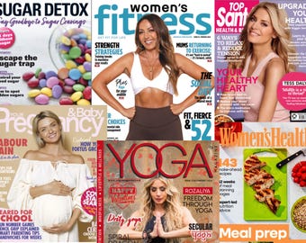 20 Health, Wellness & Fitness Magazines Bundle February 2026 PDF Digital Download
