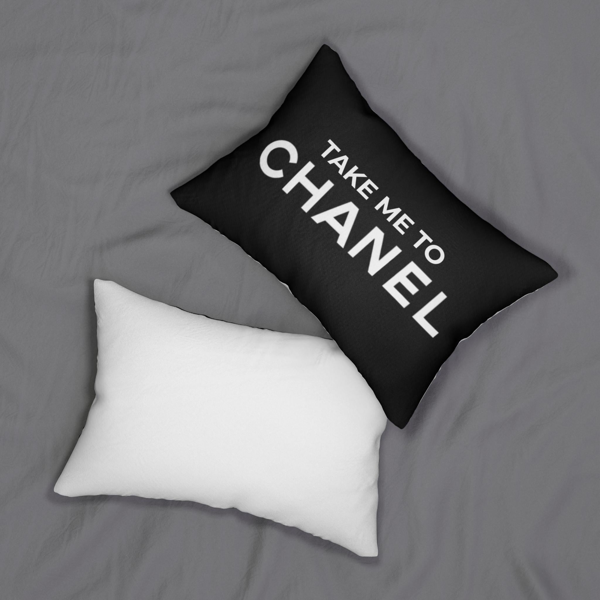 20X4 Take Me to Chanel Lumbar Pillow | Black Throw Pillow - Etsy