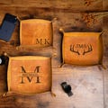 Personalized Leather Valet Tray, Engraved Catchall Tray, Monogram Initials Tray, Desk Organizer Tray, Groomsmen Gift, Anniversary Gift
