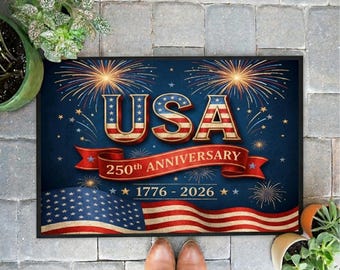 USA 250th Anniversary Doormat, Home Doormat, 250 Years Gift, Political Decor, American Eagle, Patriotic Porch, Door Mat