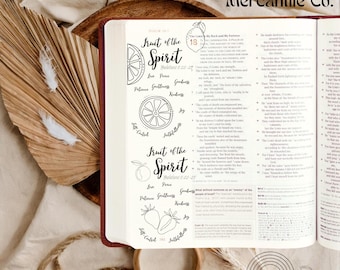 The Core Collection | Scripture Stencil | Bible Journaling Printable | 8 Traceable Verses | Instant Download