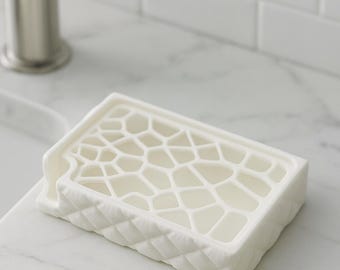 Juego de 2 jaboneras modernas con bandeja y base para escurrir el agua, ecológicas, fabricadas en EE. UU.