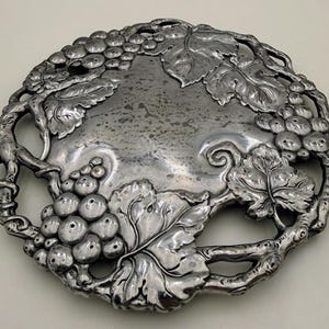 Arthur Court Grapevine Aluminium Underlägg/Servfat – 20 cm Vintage 2000