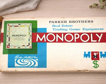 1961年製ヴィンテージモノポリーボードゲーム、パーカーブラザーズ