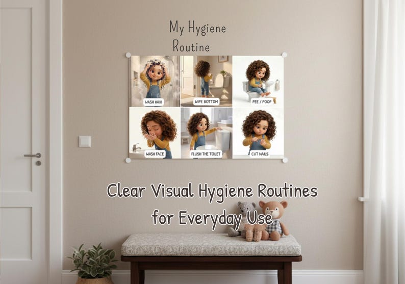 Hygiene Routine Project Hygiene Routine Visual Cards for Kids Autism ADHD | Bathroom & Self ...
